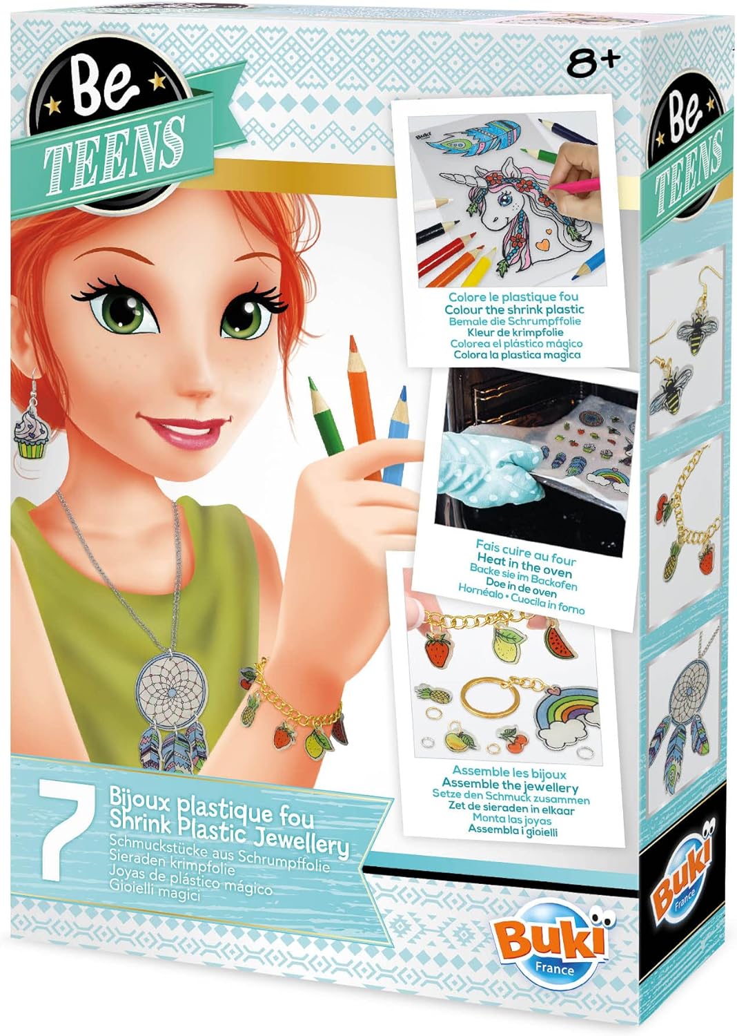 APLI Kids Magic Plastic Joyas – Kit Para Crear Pulseras Y Colgantes Con Plástico Mágico, +6 Años