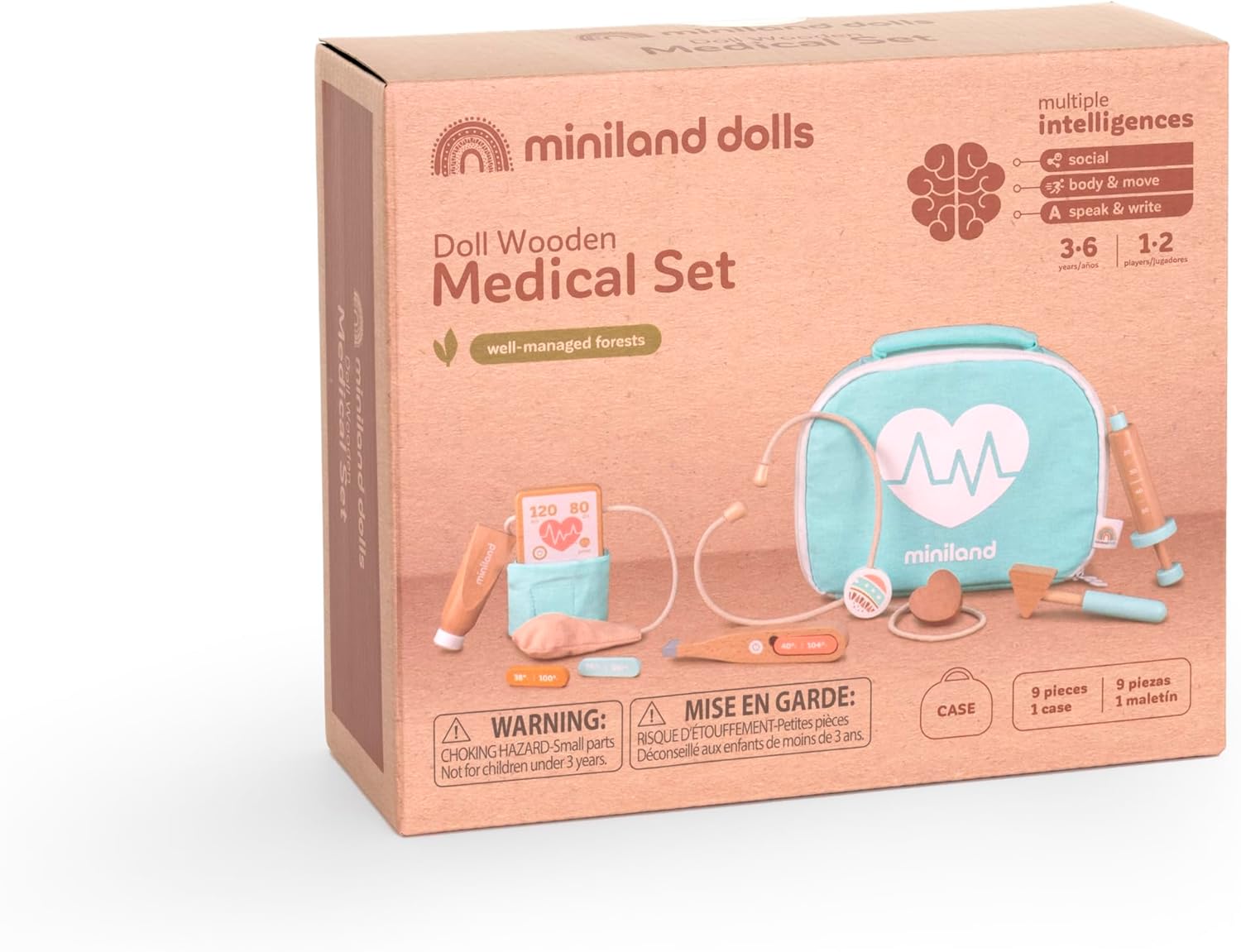 Set médicos de madera - Miniland - Imagen 2