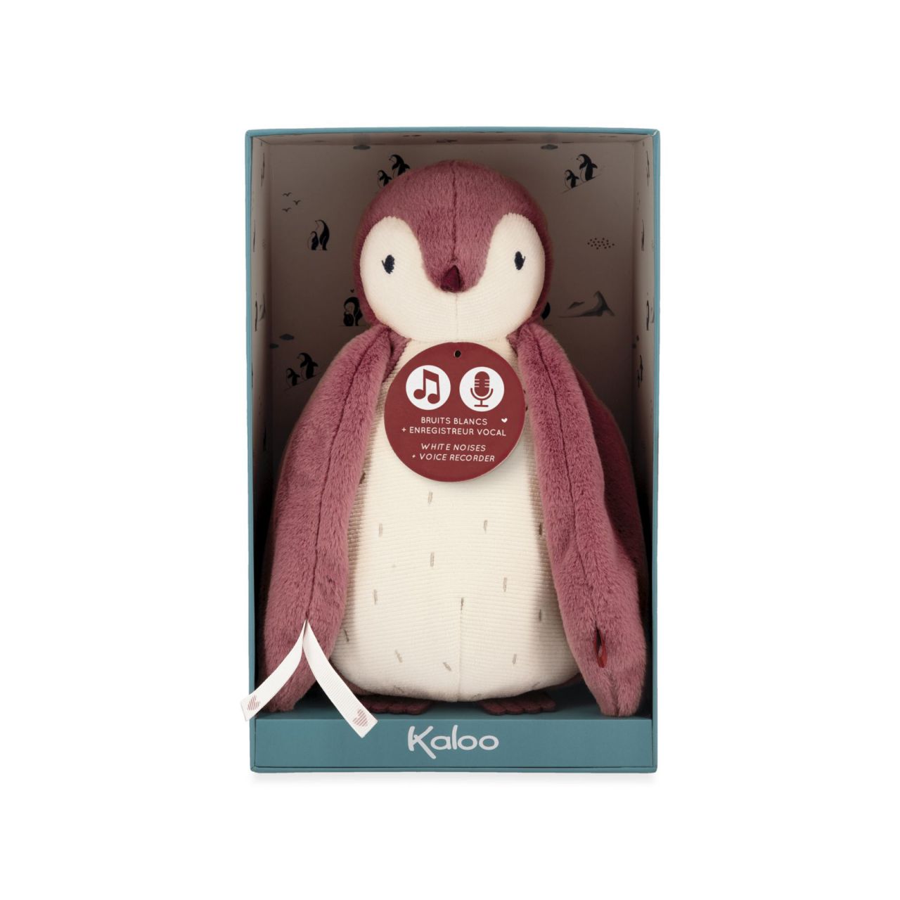 Ruidos blancos - grabadora de voz - Peluche pingüino rosa - Imagen 2