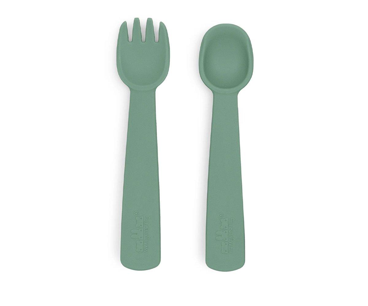 Cubiertos de silicona con funda - Sage - Imagen 5