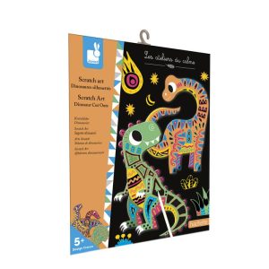 Arte scratch - Siluetas de dinosaurios