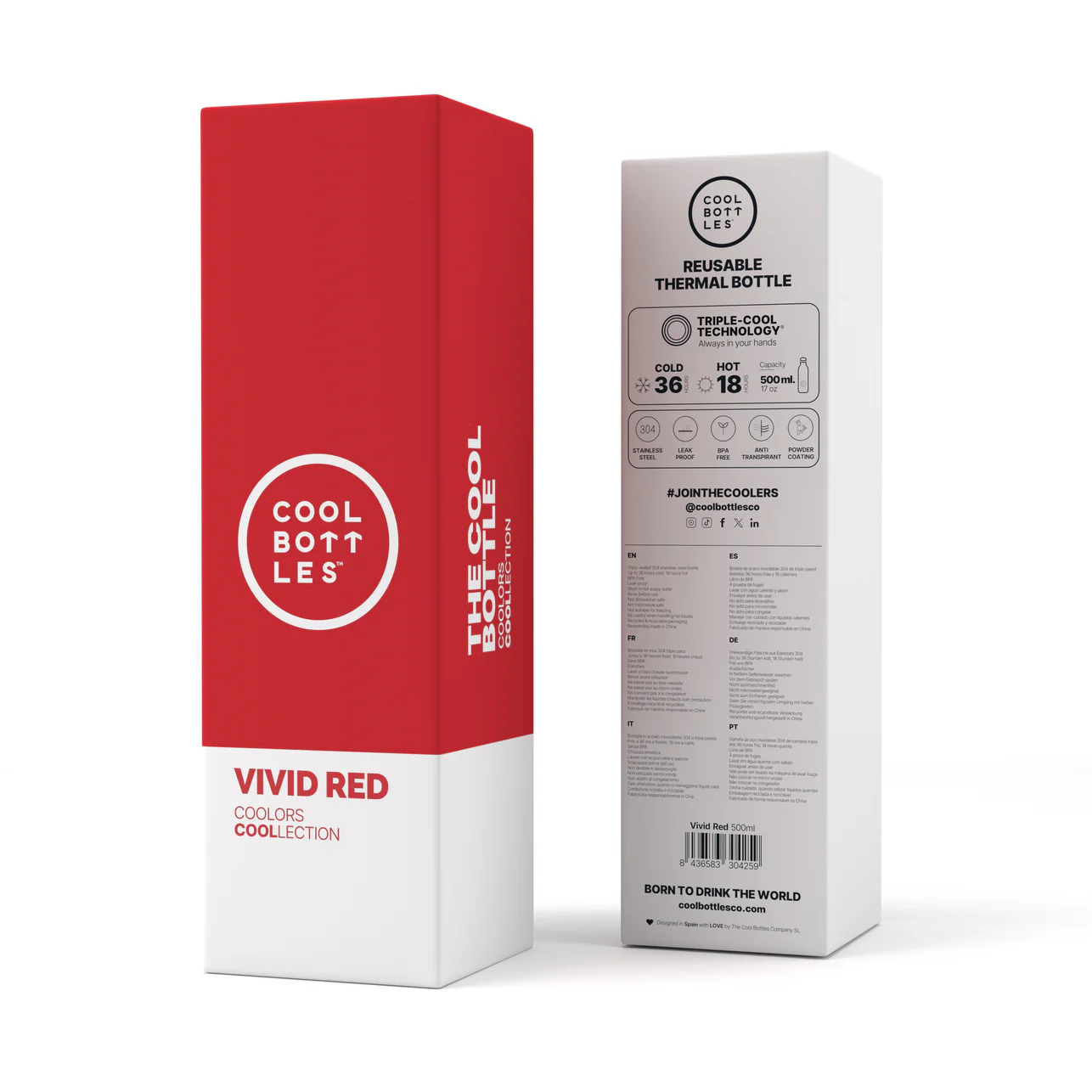 Botella térmica 500ml - Vivid Red - Imagen 2