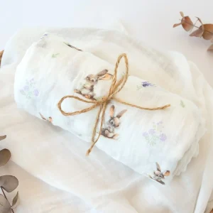 Muselina 120x120 - Conejitos