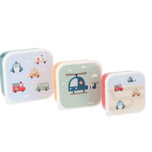 Set 3 cajas de almuerzo - City Cars