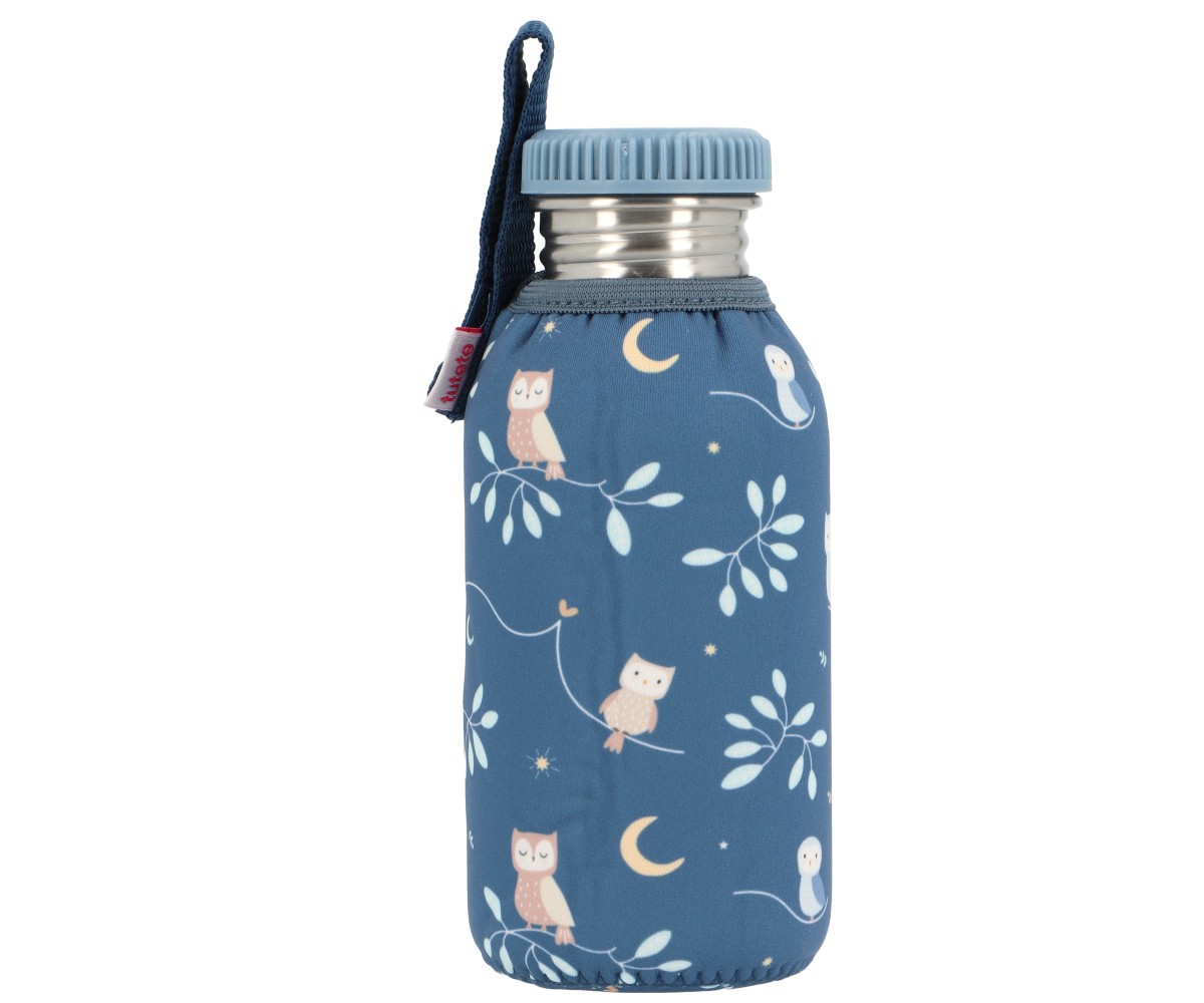 Botella de acero con funda