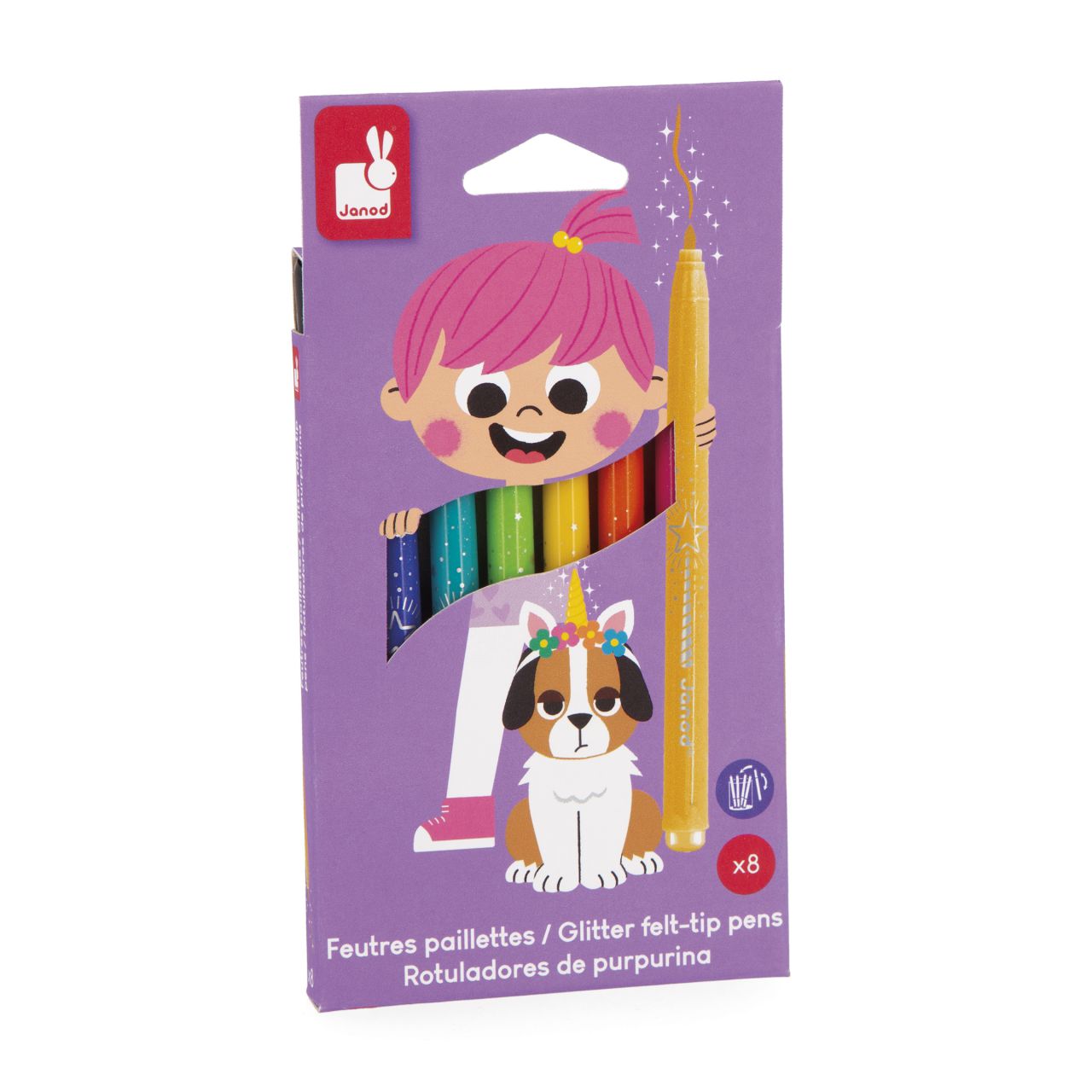 Rotuladores de purpurina (8 uds)