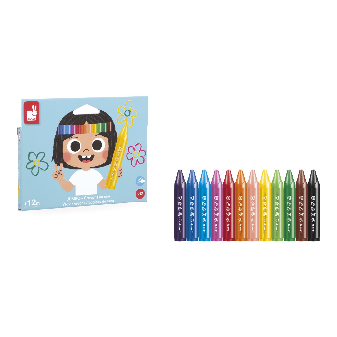 Lápices de cera Jumbo (12 uds) - Imagen 6