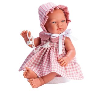 María - Vestido cuadros rosas