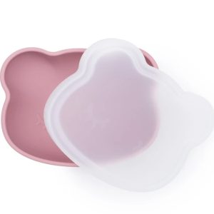 Bol silicona con tapa - Rosa empolvado