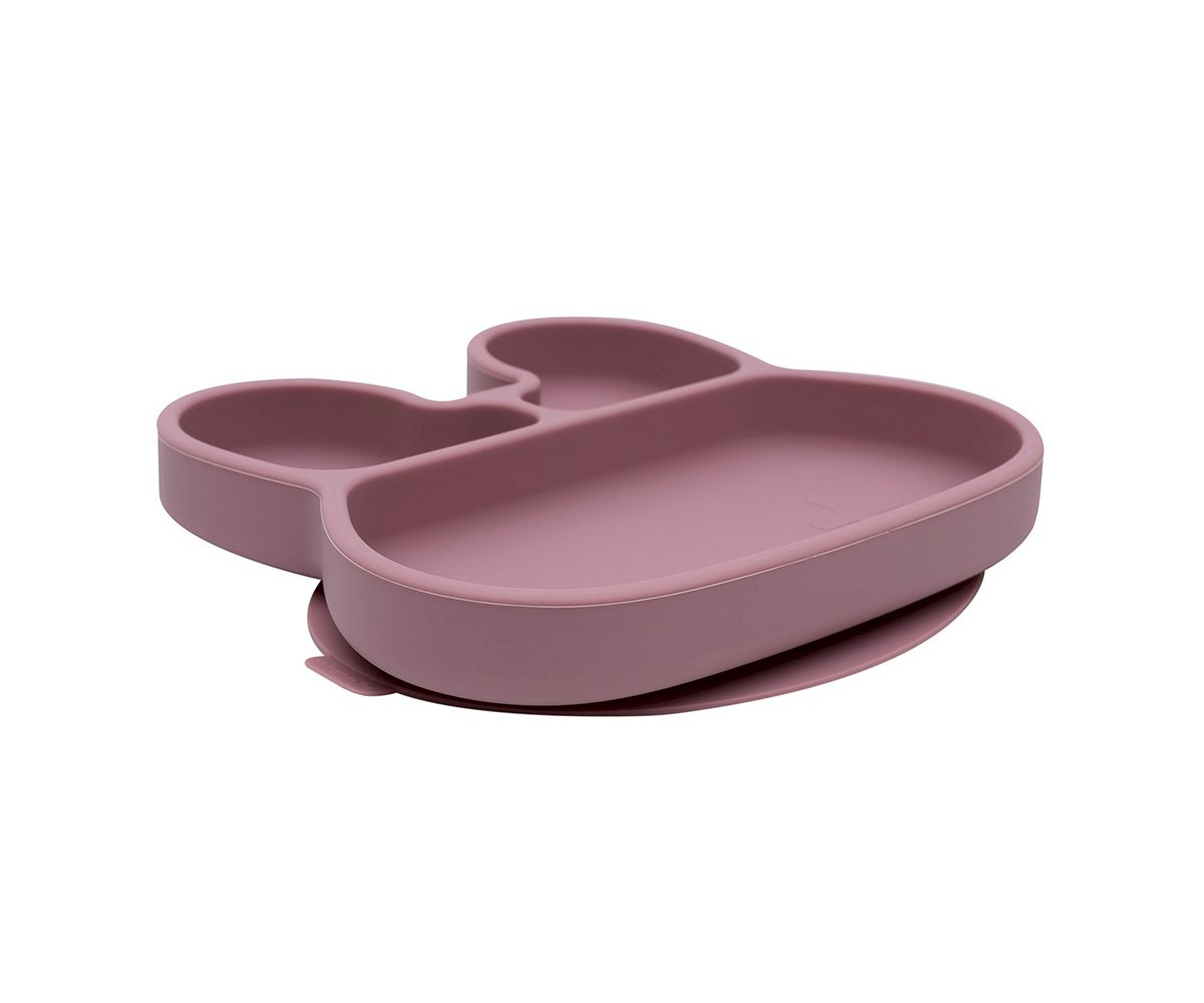 Plato porciones con ventosa - Rosa empolvado - Imagen 3