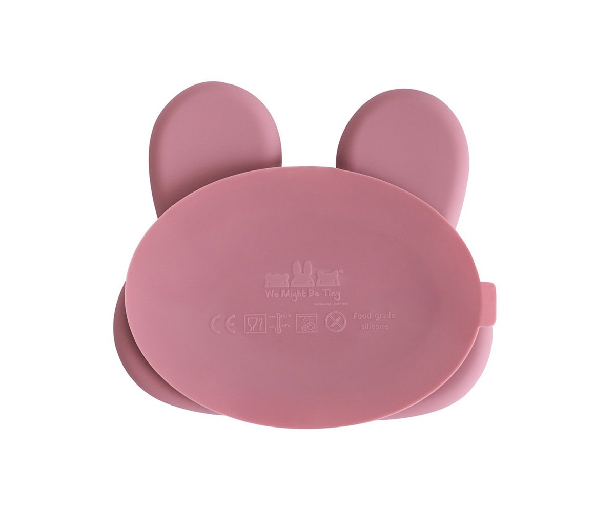 Plato porciones con ventosa - Rosa empolvado - Imagen 4