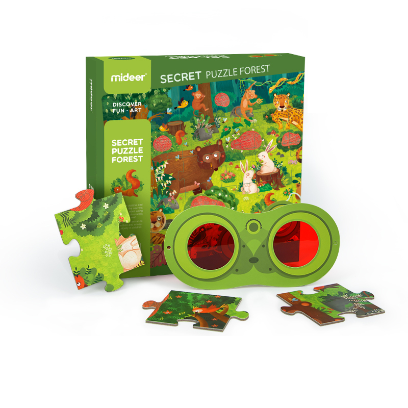Puzzle secreto con gafas - Bosque