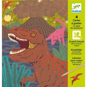 Cuadros para rascar - El reino de los dinosaurios