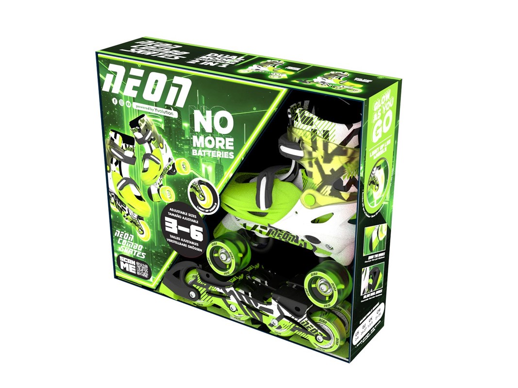 Patines Combo Neón Goteki verde - Imagen 2