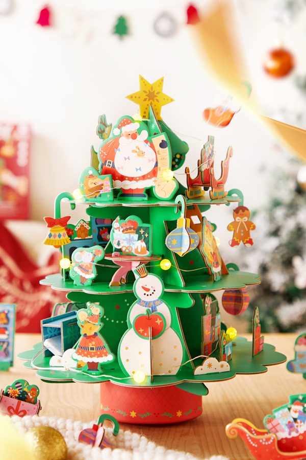Puzzle 3D Árbol de Navidad con Música y Luces LED - Imagen 7