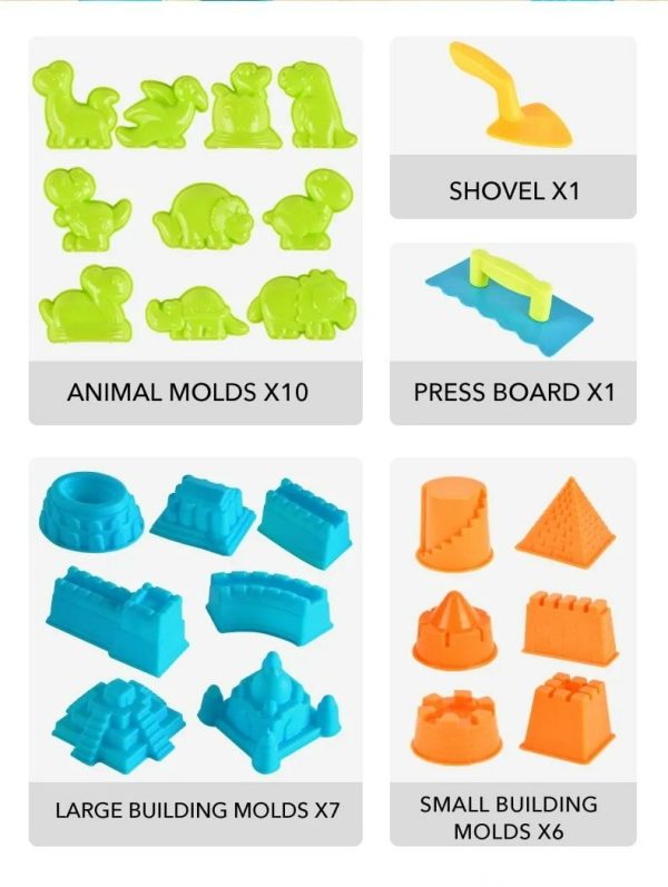 Set de Arena Cinética Infantil con Accesorios – 2 kg arena - Imagen 3