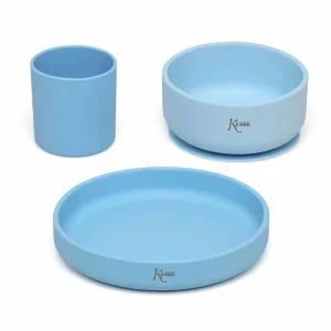 Set vajilla 3 piezas silicona - Rosa o azul