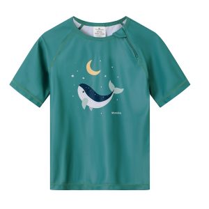 Camiseta Protección Solar Manga corta Whale Teal