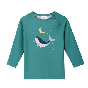 Camiseta Protección Solar Manga Larga Whale Teal