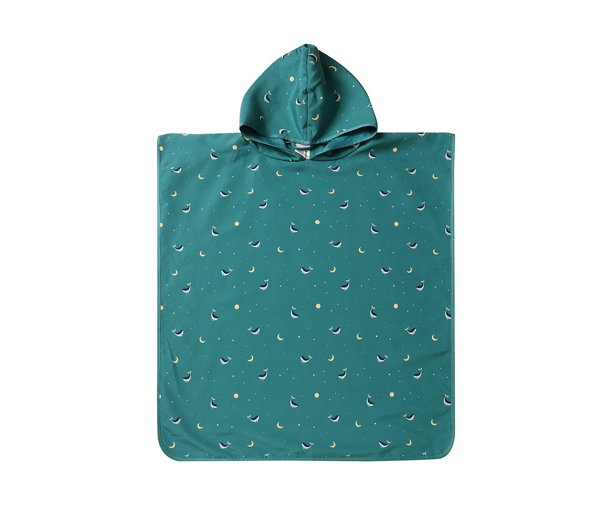 Poncho microfibra - Whale Teal