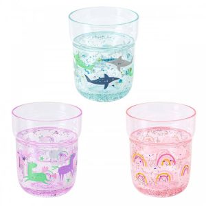 Vasos mágicos con purpurina