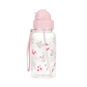 Botella agua con pajita - Blossom Birds