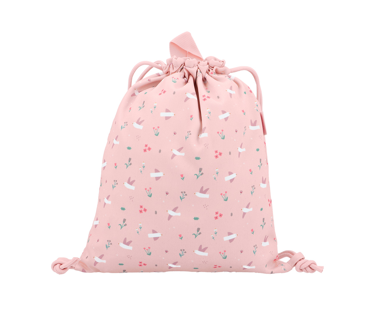 Mochila saco de tela - Blossom Birds