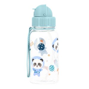 Botella agua con pajita - Pandas in the Space