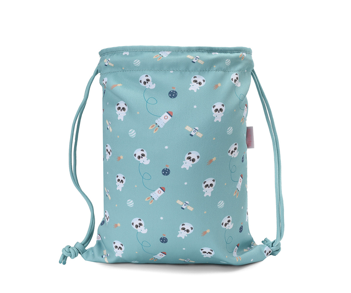 Mochila saco de tela - Pandas in the space - Imagen 3