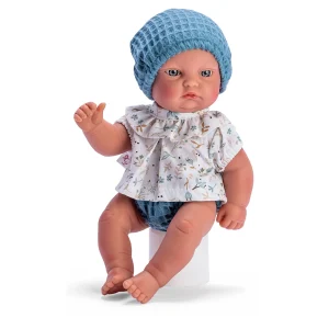 Gordi (28 cm) - Camisa flores y gorro azul