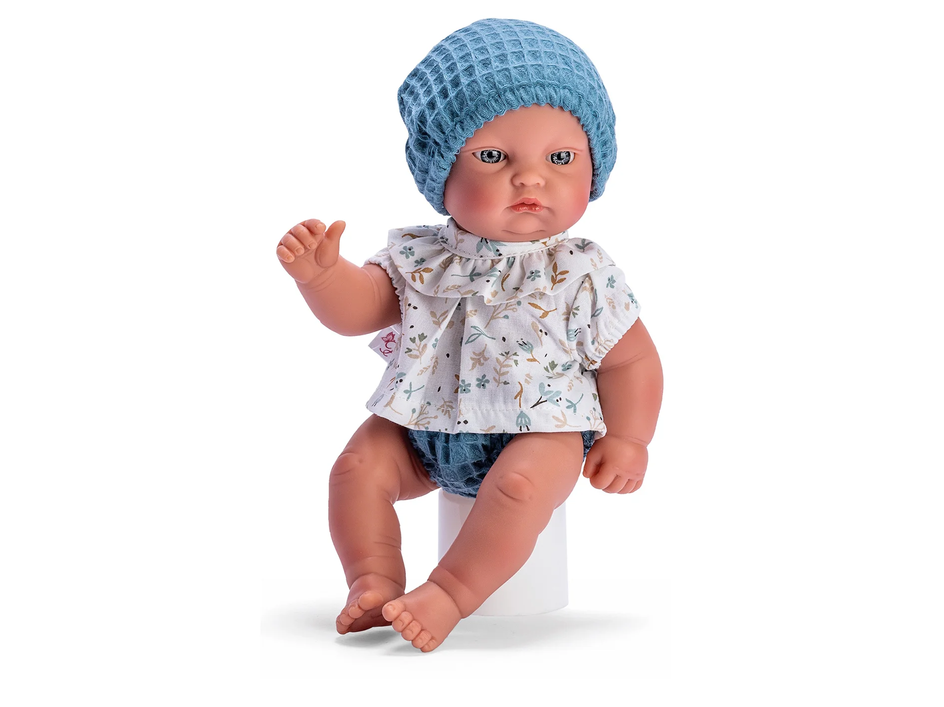 Gordi (28 cm) - Camisa flores y gorro azul