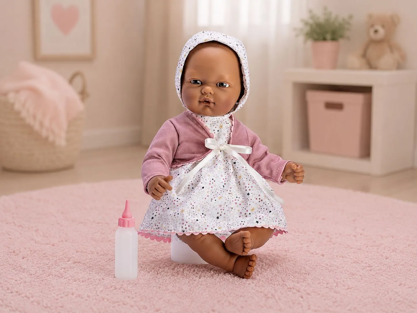 Oli (30cm) - Vestido estrellas rosa - Imagen 3