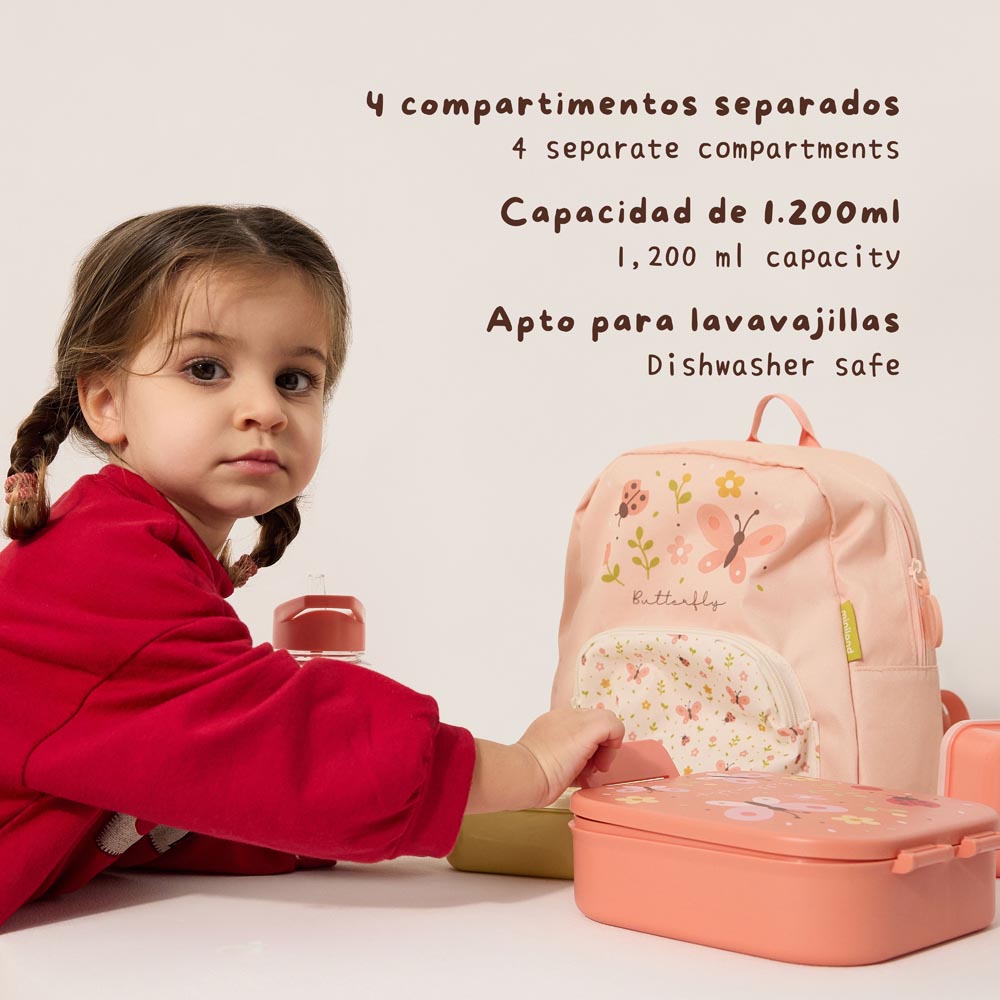 Fiambrera compartimentos Miniland - Butterfly - Imagen 7