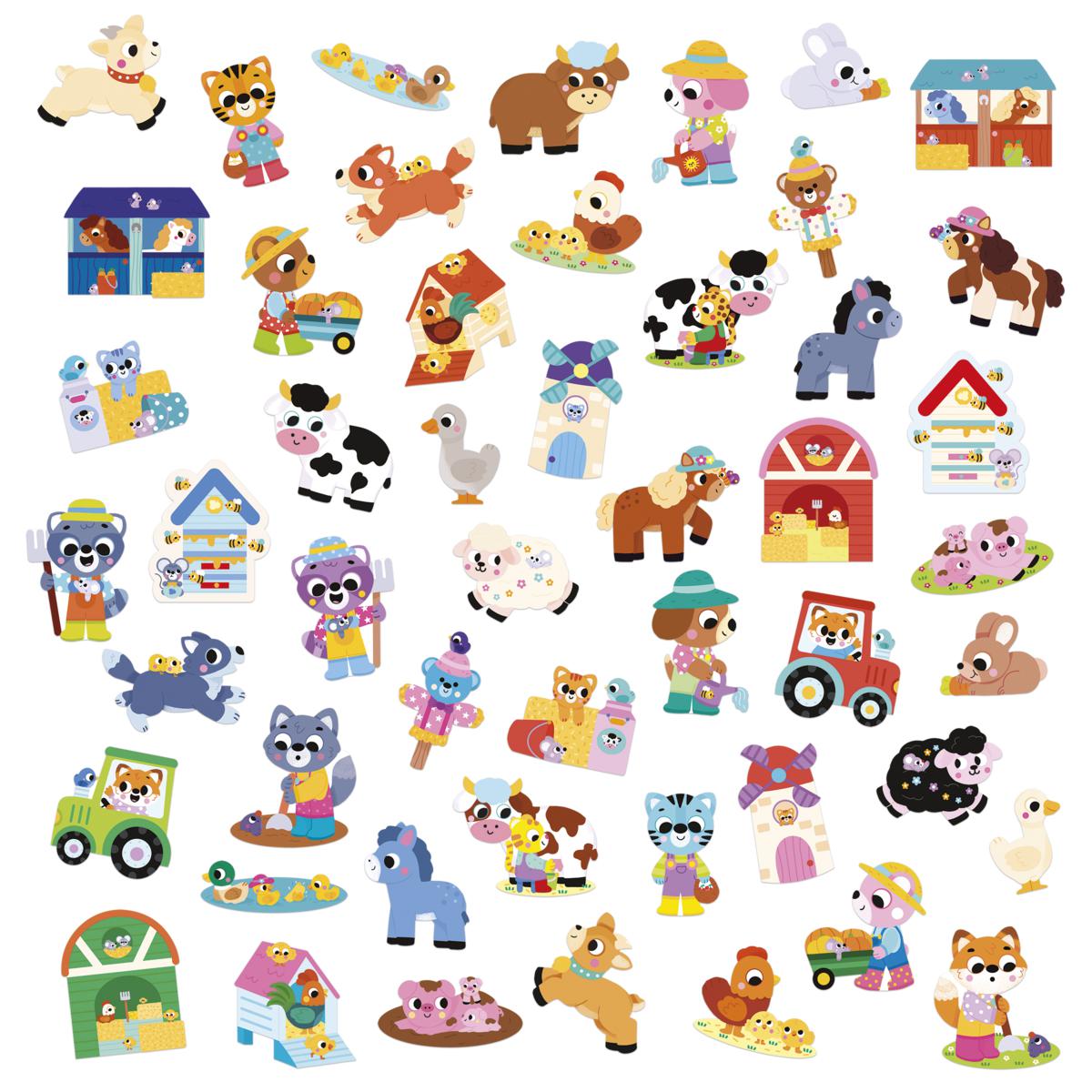 Cuaderno 50 pegatinas grandes - La granja - Imagen 5