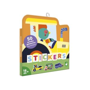 Cuaderno 50 pegatinas grandes - Vehículos