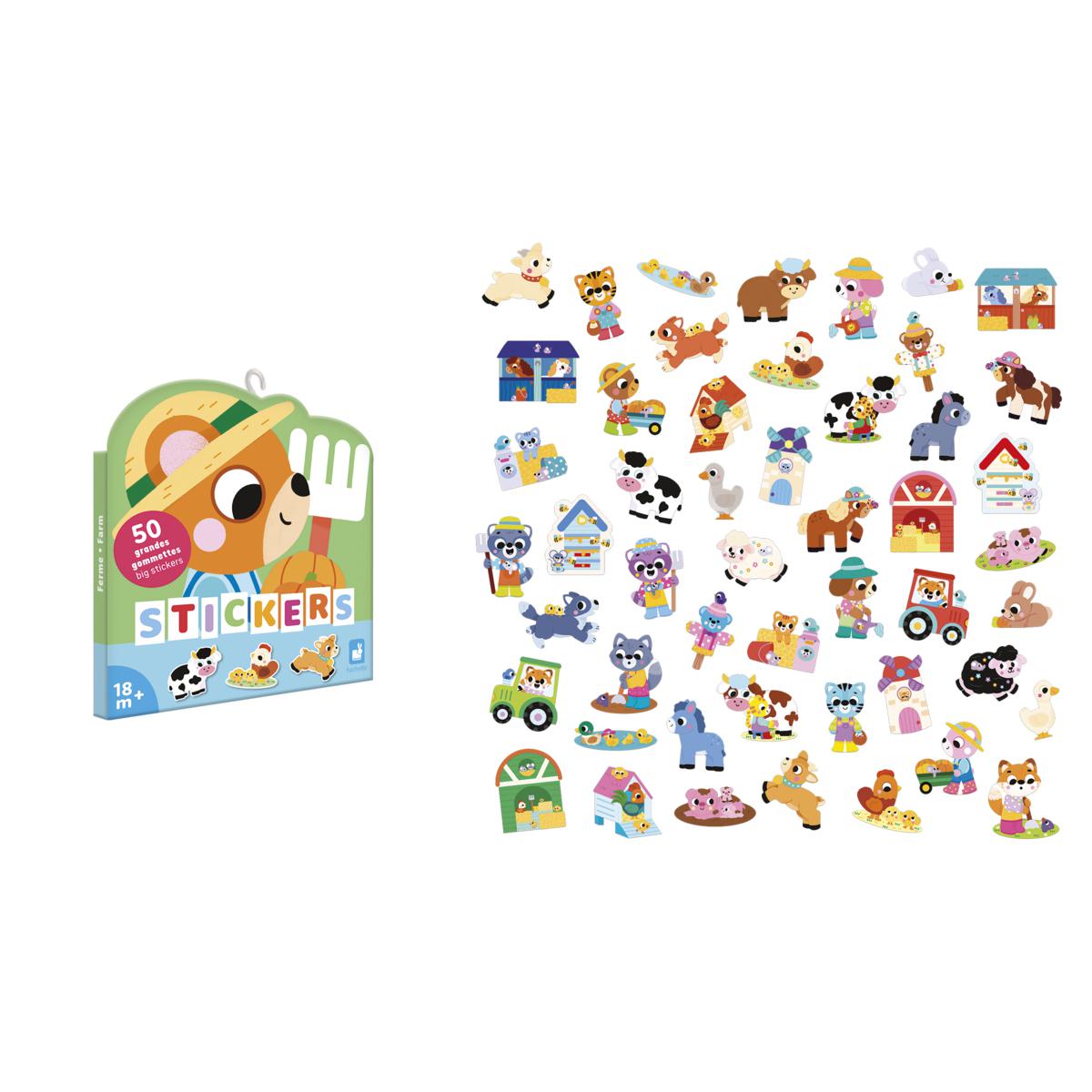 Cuaderno 50 pegatinas grandes - La granja - Imagen 4