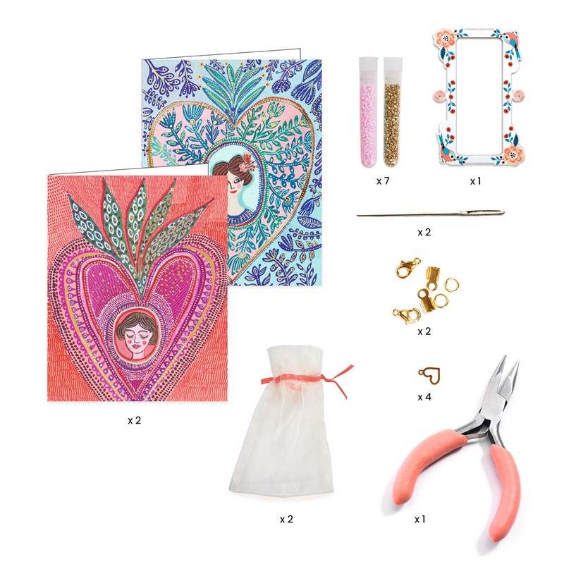 Kit joyas You & Me - Corazones Miyuki - Imagen 3