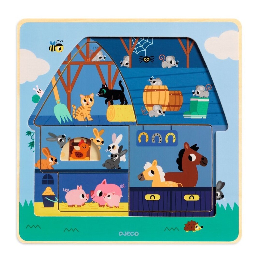 Puzzle 3 niveles - Chez Moo - Imagen 3