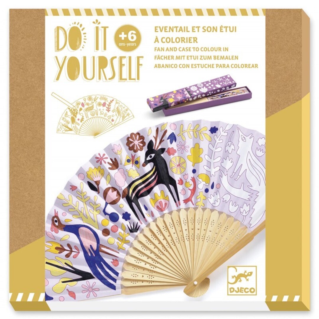 DIY Abanico para colorear