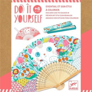 DIY Abanico para colorear Koneko