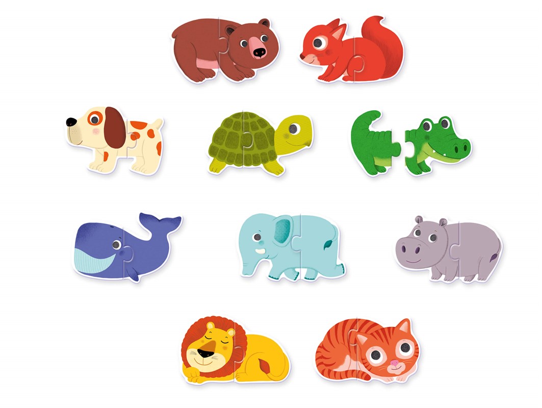 Puzzles 2 piezas - Animales - Imagen 2