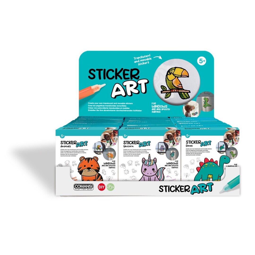 Sticker Art - Dinos, animales o unicornios