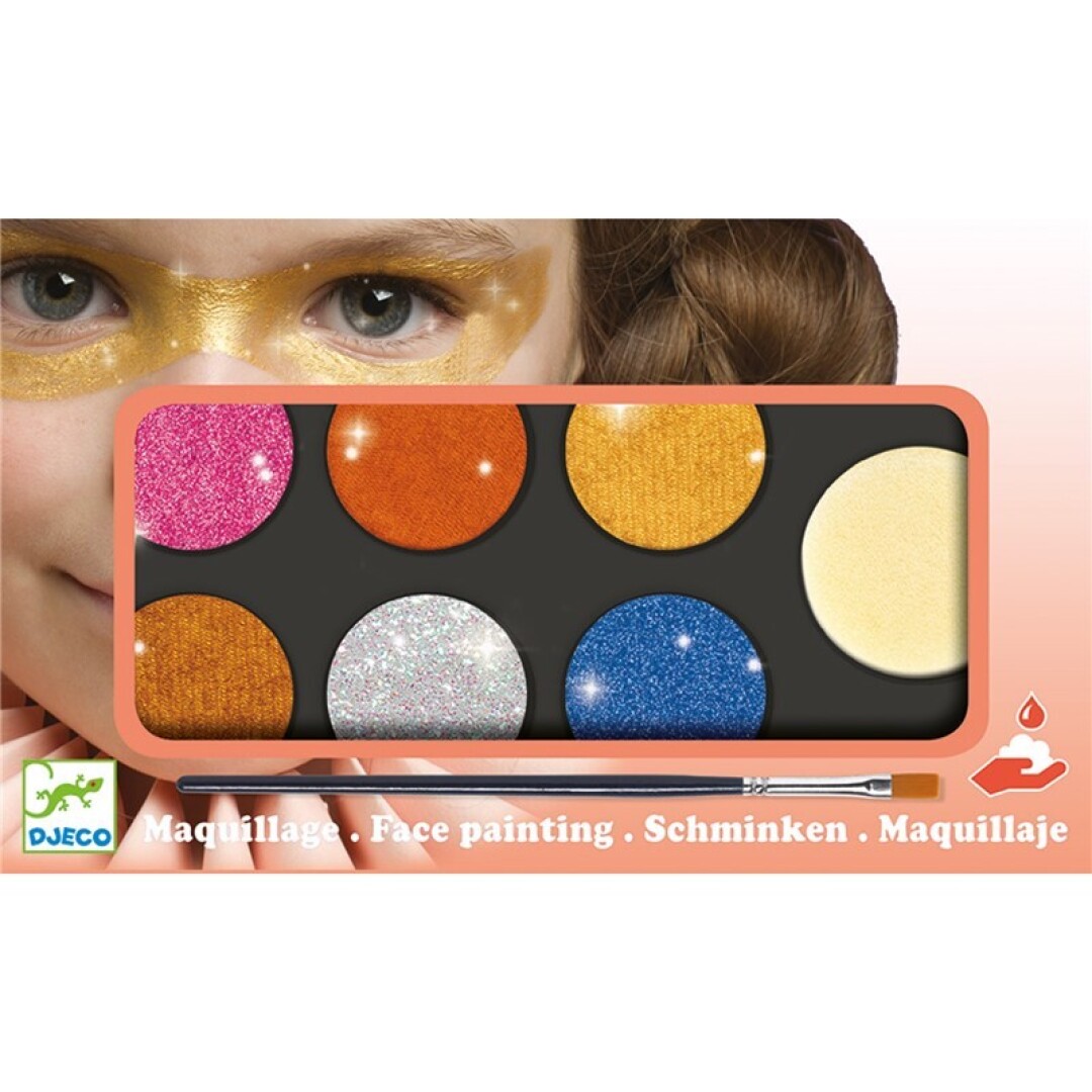 Estuche de maquillaje paleta 6 colores - Efecto metal