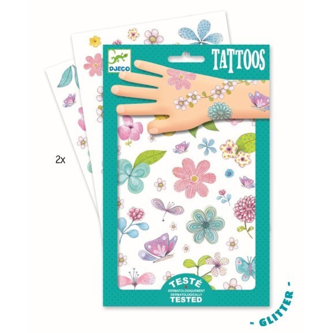 Tatuajes temporales Djeco - Flores campestres