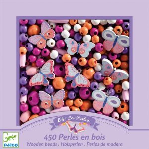 Perlas de madera - Mariposas